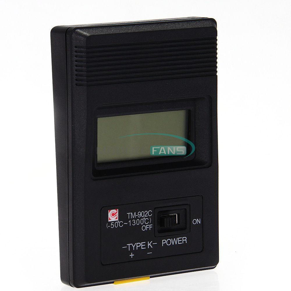 TM902C Digital LCD Thermometer Temperature Reader Meter Sensor K Type Probe MF