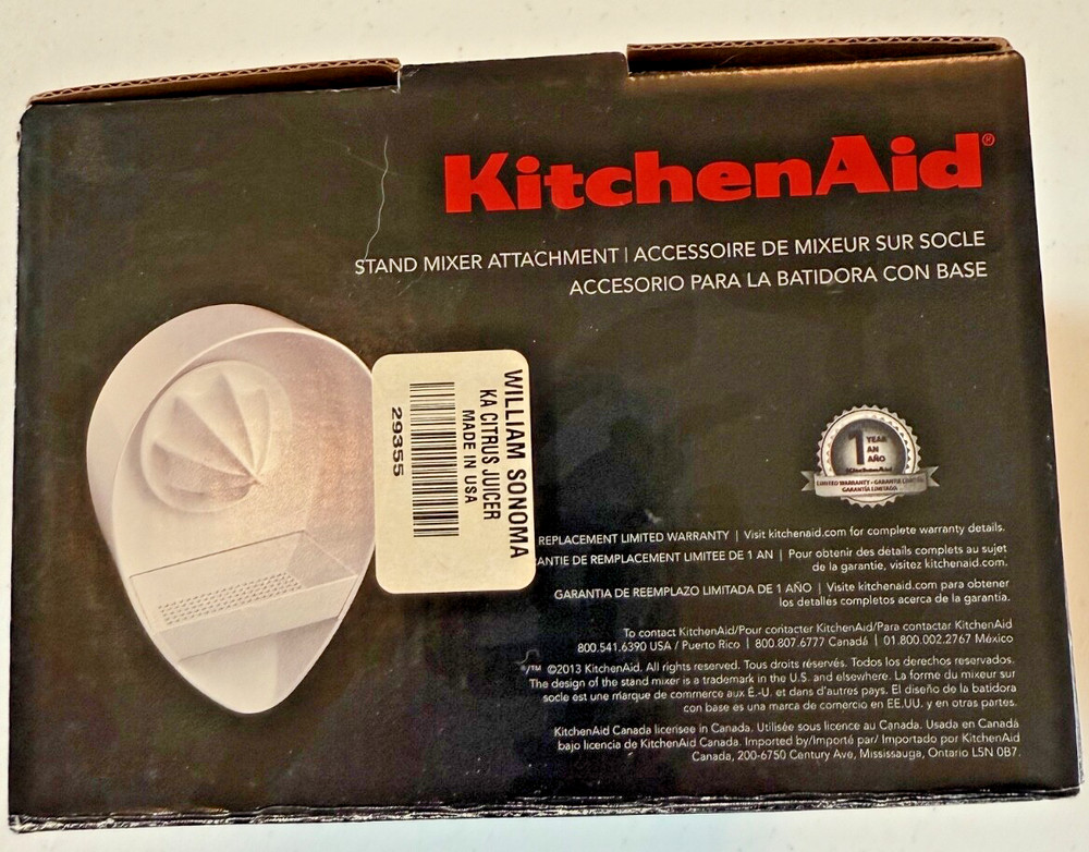 KitchenAid JE Citrus Juicer with Strainer Attachment NEW