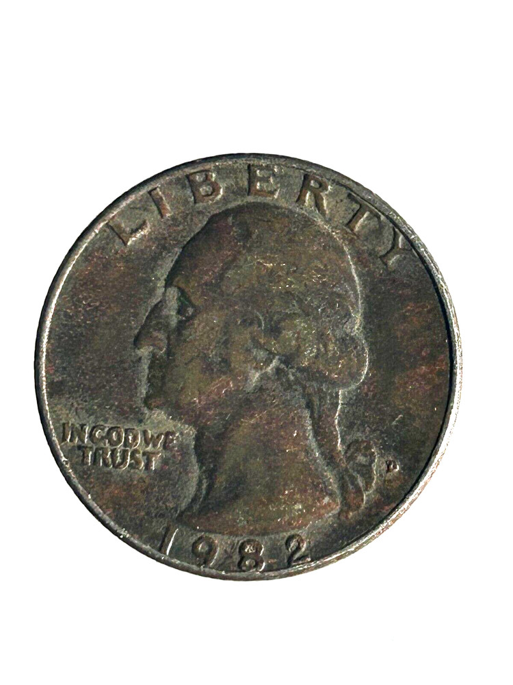 1982 D Quarter missing clad both obverse and reverse. Must have for collectors!
