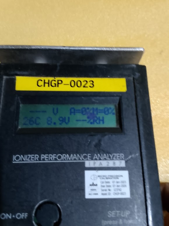 MEX Monroe Electronics CHGP-0023 IONIZER PERFORMANCE ANALYZER 287a Ver 1.13