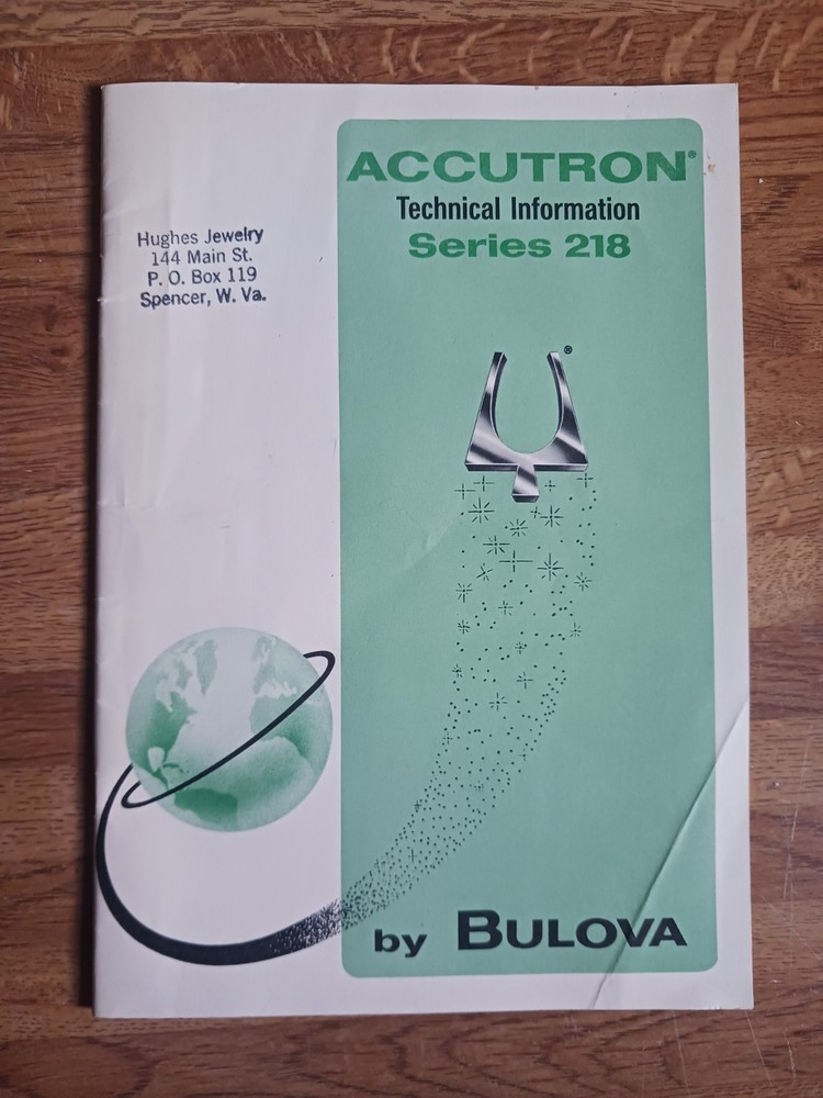 ~1966 Accutron 218 by Bulova Technical Information~