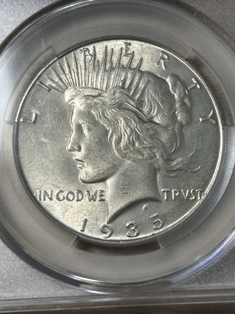 1935 Peace Dollar CACG MS 61