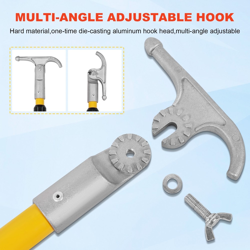 220KV 6m 4 Sections Electrical Hot Stick Telescopic Operation Pull Rod