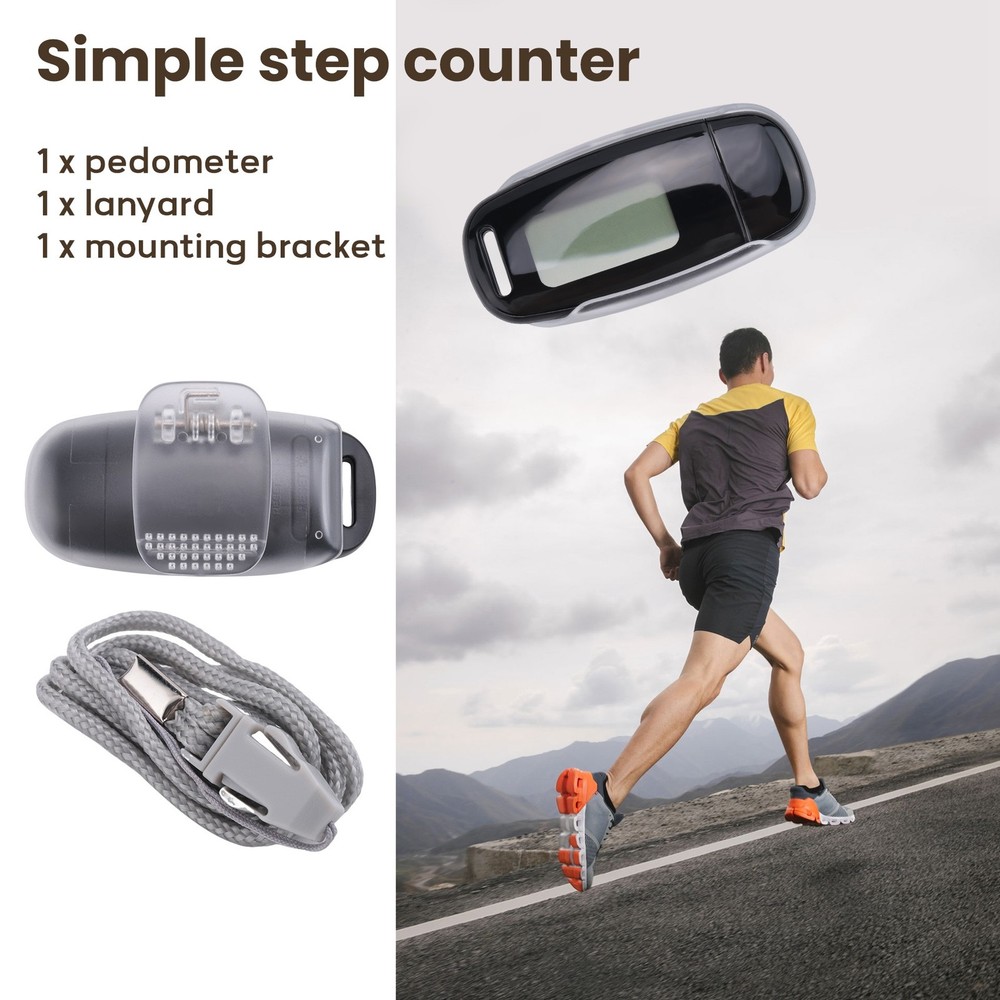 Simple Step Counter,Walking 3D Pedometer with Rechargeable Battery,Accurate4873