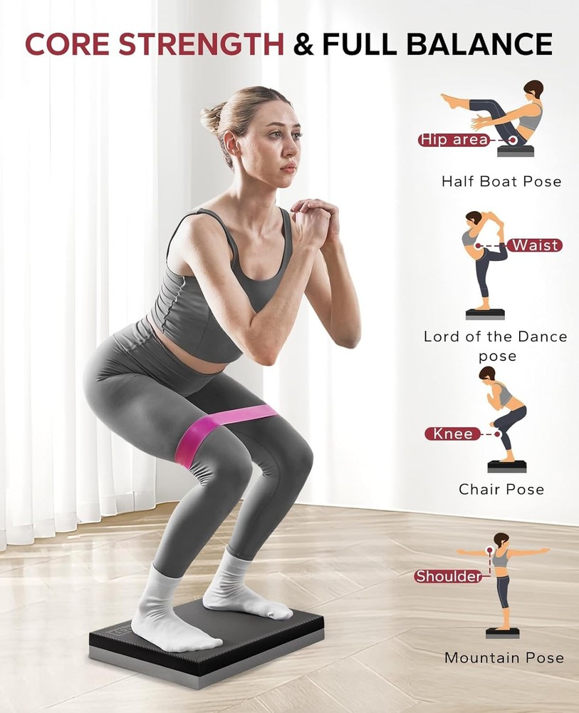 Exercise Balance Pad - 15" Non-Slip Textured Bottom Stability