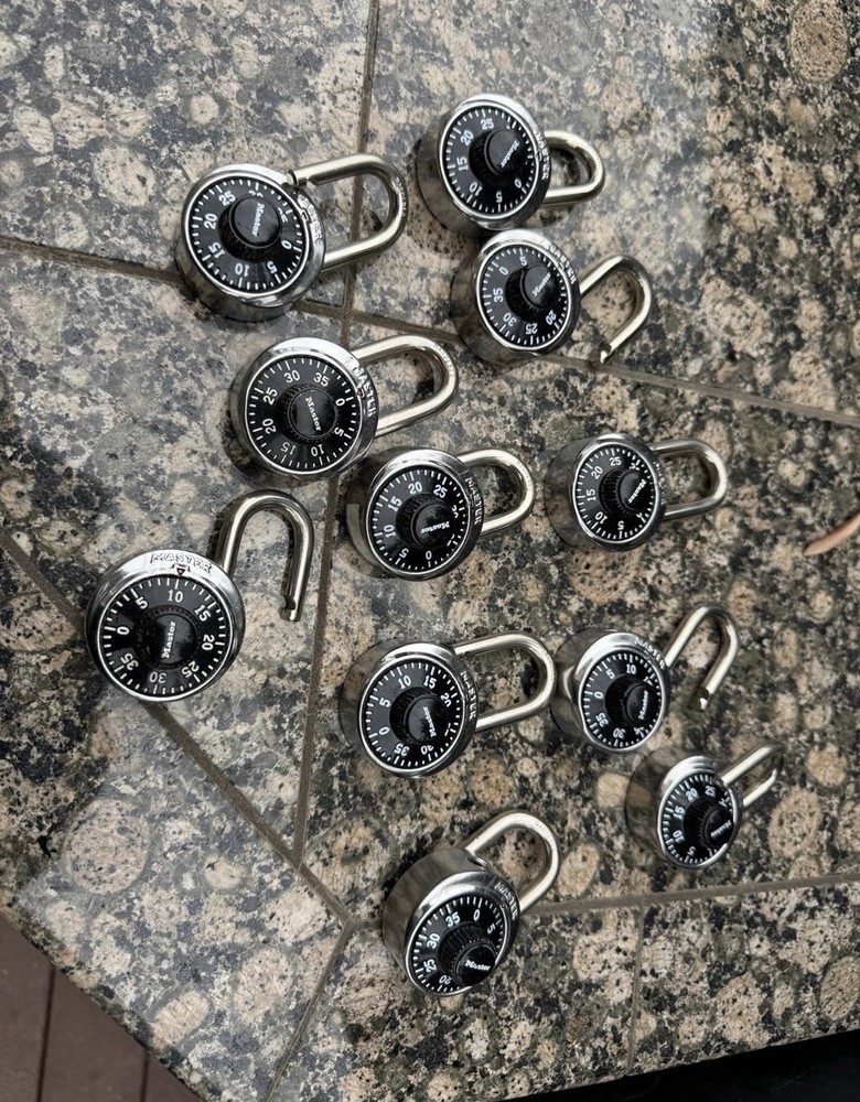 Lot Of 10 Master Combination.   Locks