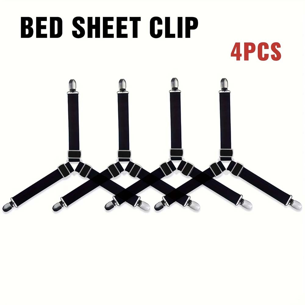 Effective Bed Sheet Keepers 4PCS with Strong Clips for Organized Bedding Setup