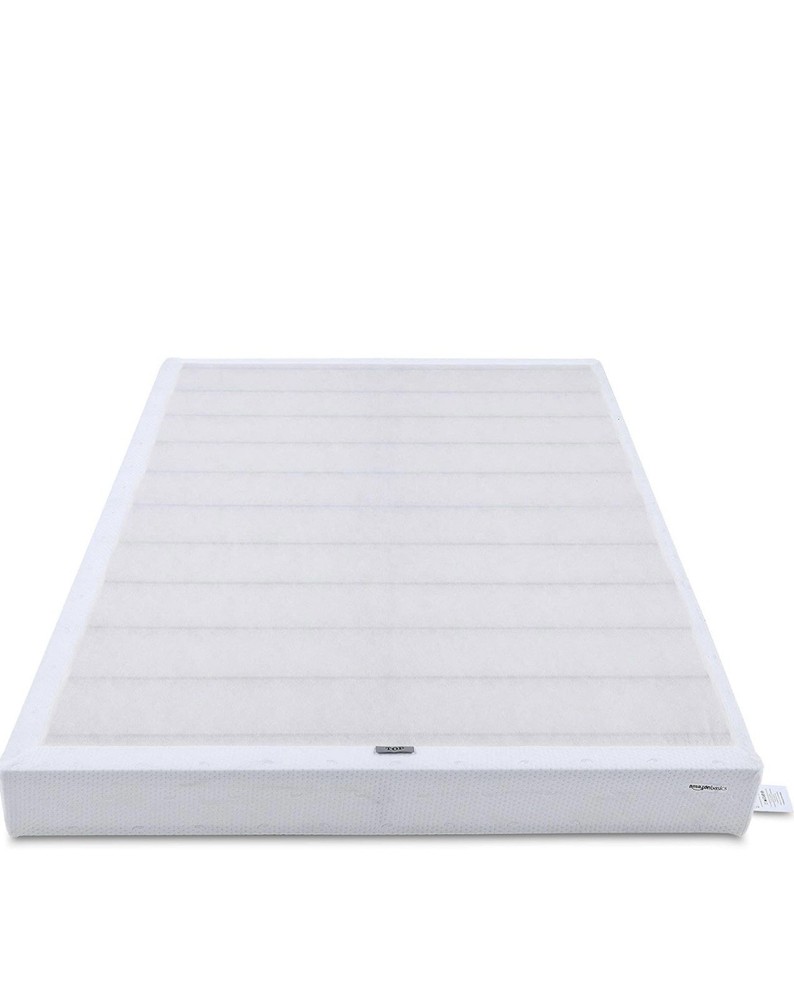 AmazonBasics King Box Spring Foundation White Metal Fabric Bed Accessory