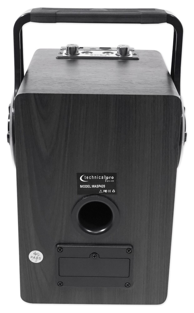 Technical Pro WASP420 Bluetooth Karaoke Machine System w/LED's+Mic+Tablet Stand