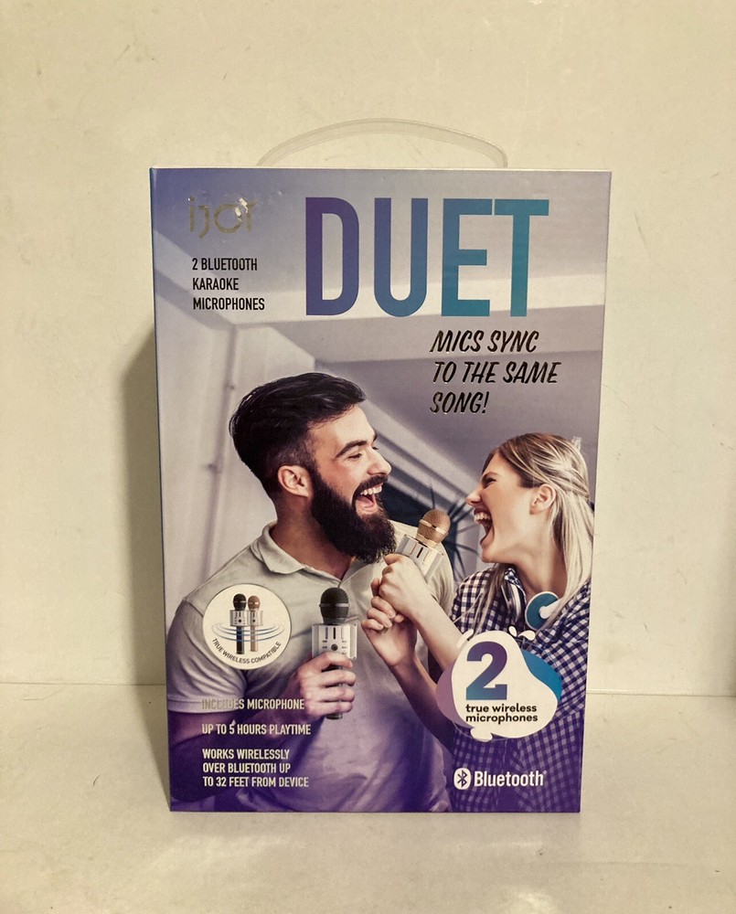 IJoy 2-Pack Duet Karaoke True Wireless Bluetooth Microphone Set