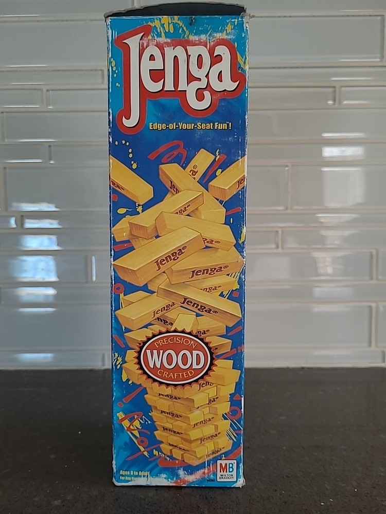 Jenga Milton Bradley 2000 100% Complete Original Wood Block Stacking Game