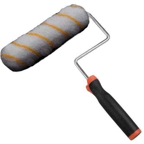 Paint Roller and Cover 9” - Heavy Duty Rubber Handle, Frame and Paint Roller