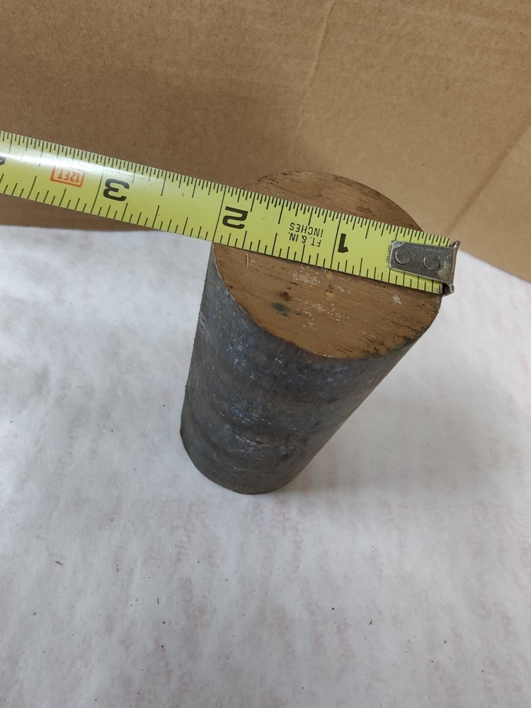 bearing bronze solid round bar 2" diameter x 6" long