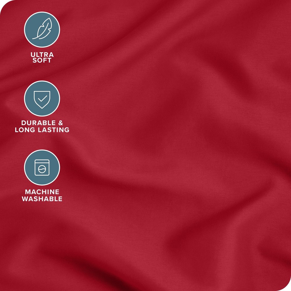 Bare Home Microfiber Pillowcases 20x30 Standard Queen 4 Pack Red