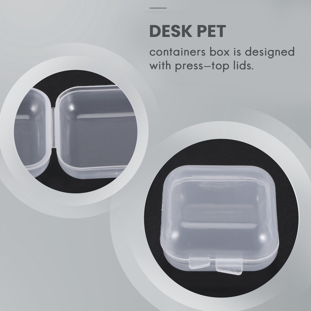 50Packs Small Clear Plastic Storage Containers,Mixed Empty , Case with Lids3344