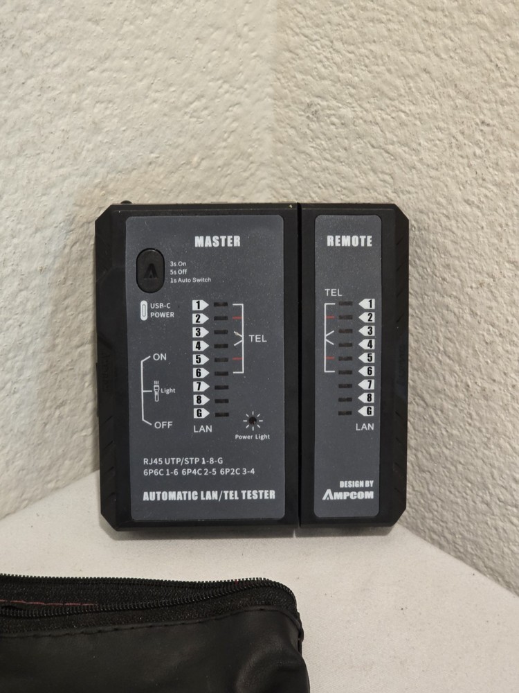 AMPCOM Network Cable Tester, LAN Phone Wire Tester Tool Networking Tool