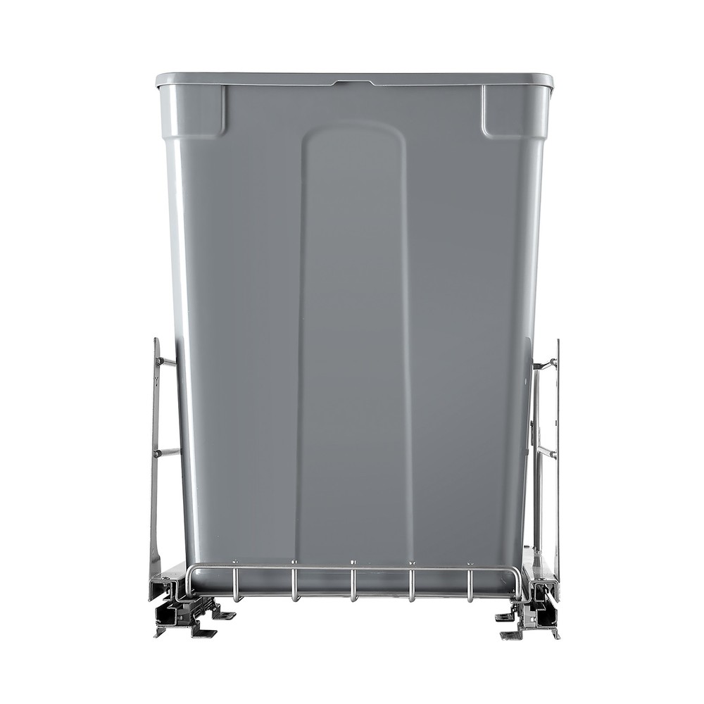VEVOR Double Pullout Waste Container Kitchen Trash Can Soft Close Grey 35QTx2