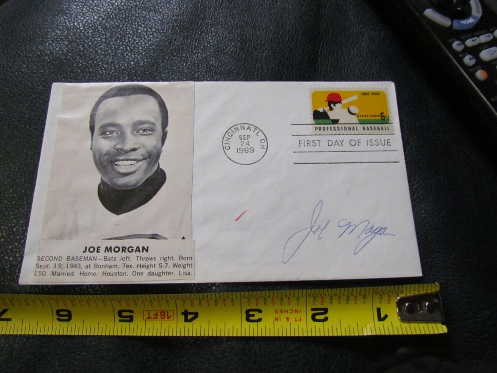 Joe Morgan Autographed First Day Cover JSA Auction Certified