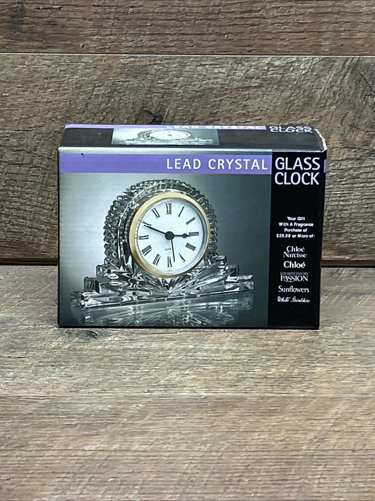 Lead Crystal Glass Clock