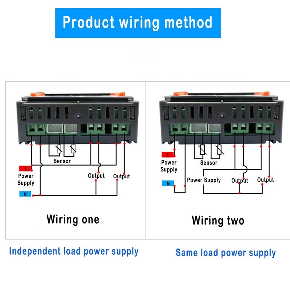 Temperature Thermostat Controller, -3008 Digital Display Probe Sensor for Far...