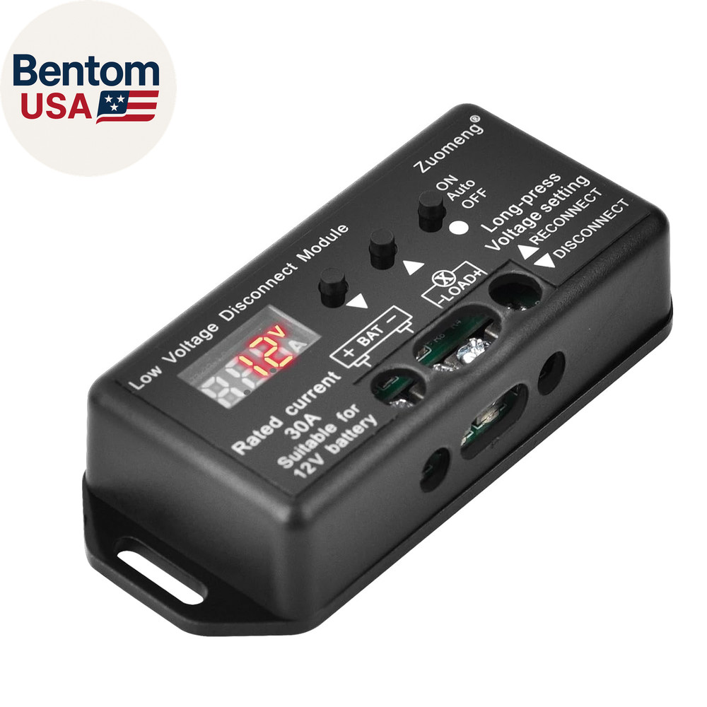 12V 30A Low Voltage Disconnect Module with Multi-Information Display and 0.1V Pr