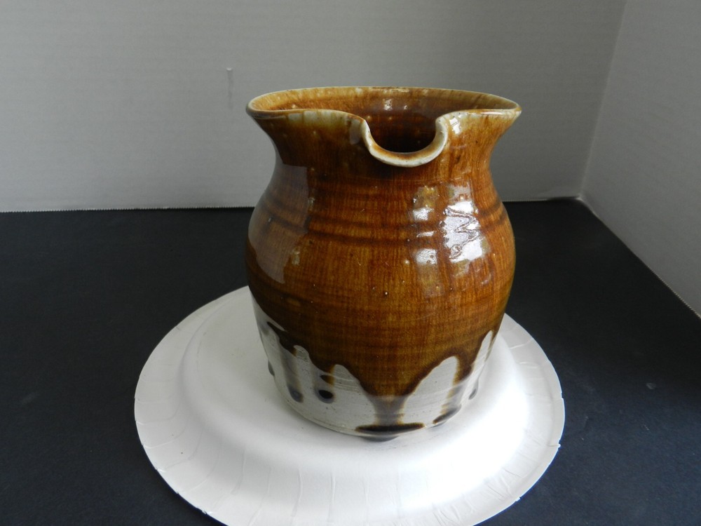 Rare Signed WL Baker Stoneware Jug...
