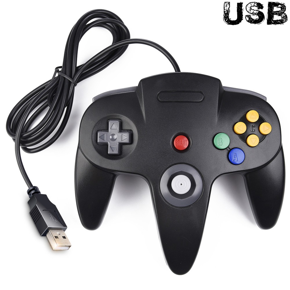 2X Wired N64 USB Controller Gamepad For Nintendo 64 PC MAC Raspberry Pi Windows
