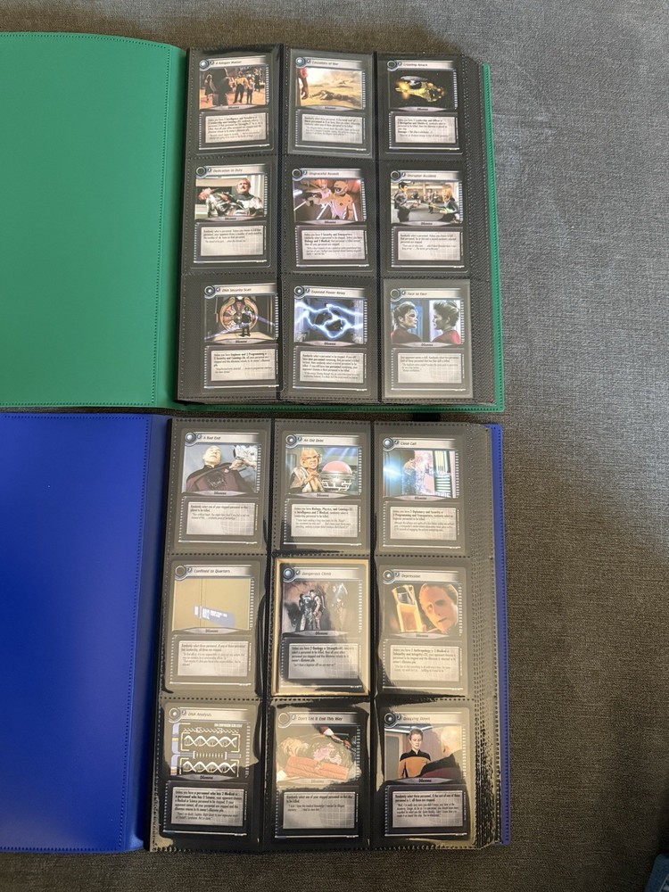 Star Trek CCG Second Edition 2E 2 Complete Sets Energize & Call To Arms + Extras