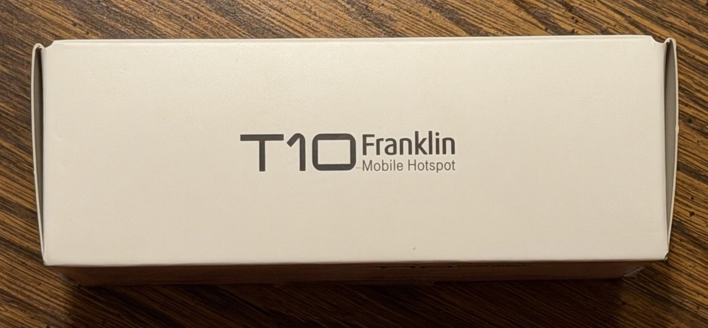 T-Mobile Franklin T10 mobile hotspot. Connects Devices Using Cellar Data.