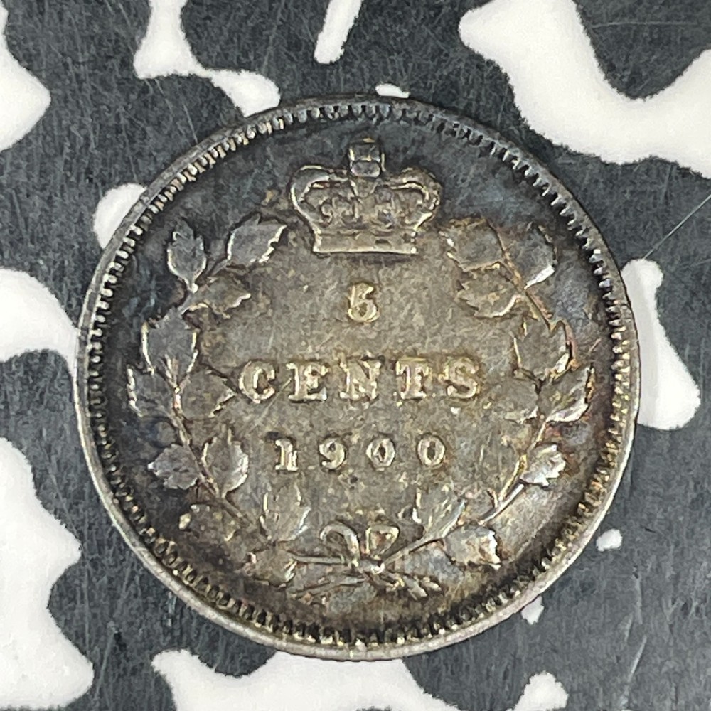 1900 Canada 5 Cents Lot#C8094 Silver! Nice!