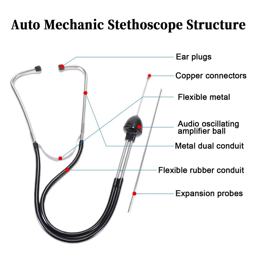 Automotive Mechanic Stethoscope for Engine Diagnostics - Universal Tool