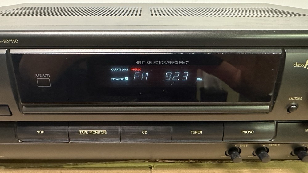 Technics SA-EX110 2 Ch Receiver AM FM Stereo System Phono Input Remote Bundle