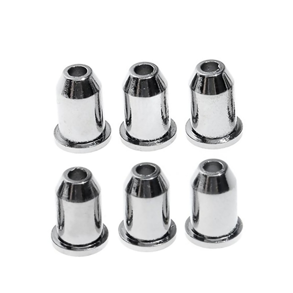 6x Chrome Guitar String Through Body Ferrule 1/4" String Ferrules for Telecaster