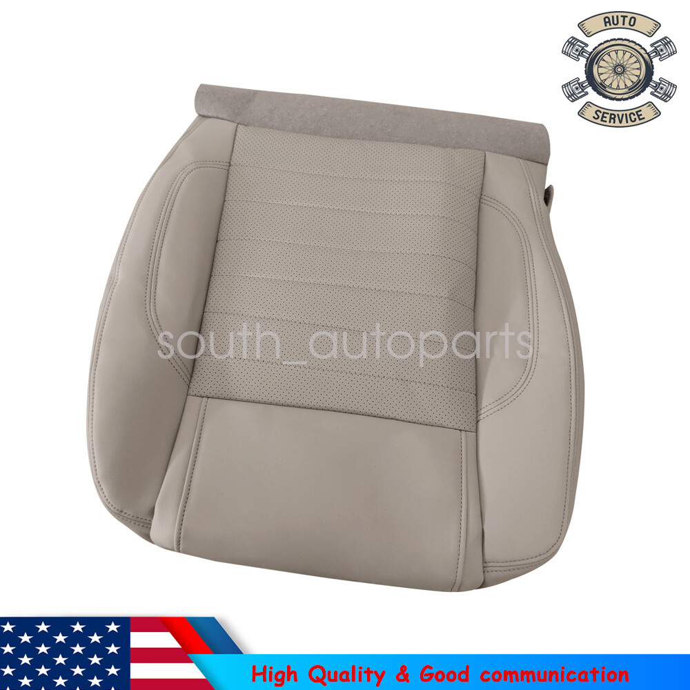 For Ford Mustang 2010-2014 Driver Bottom Perforated Leather Seat Cover TAN