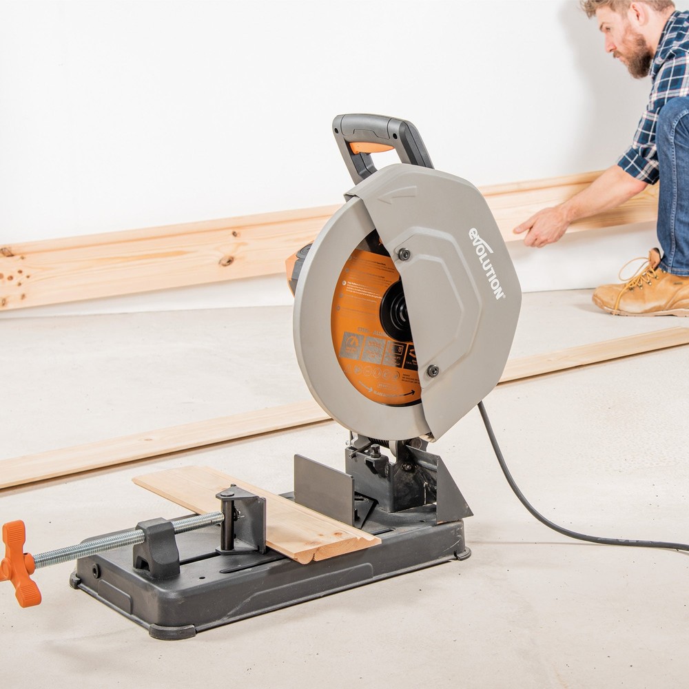 Evolution R355CPS: Multi-Material Cutting Chop Saw With 14 in. Blade