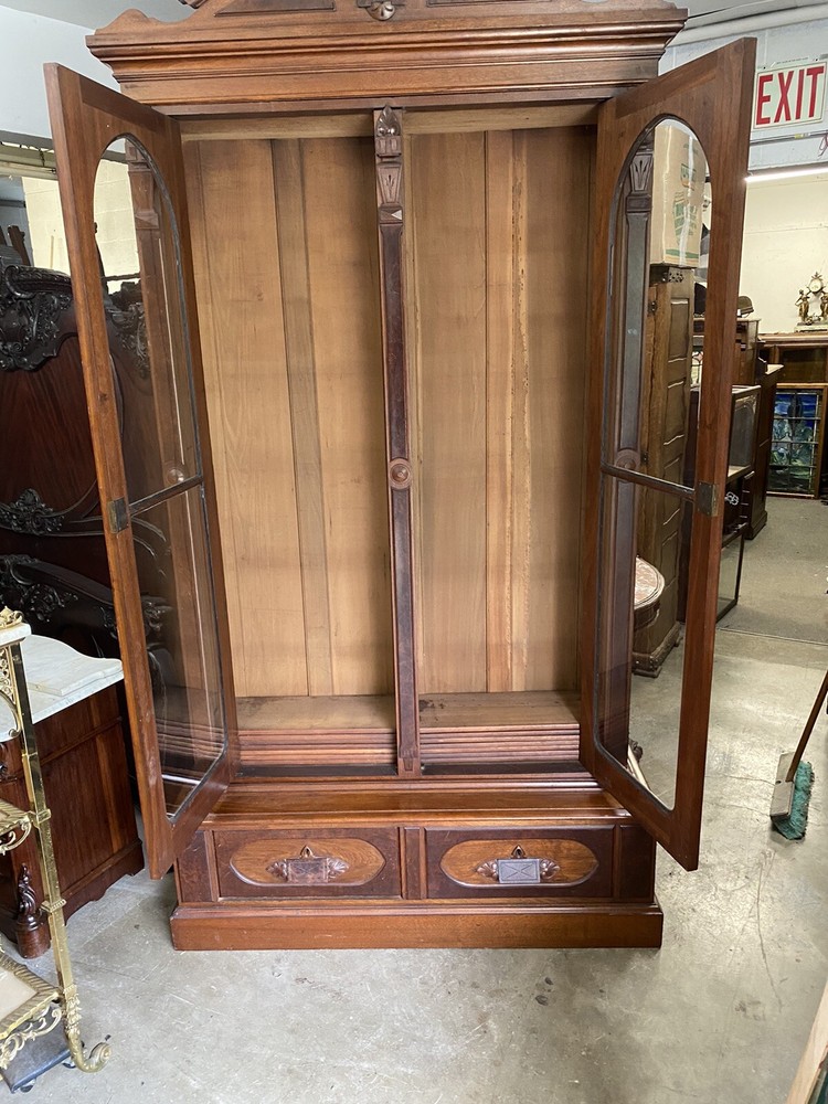RENAISSANCE WALNUT 2 DOOR BOOKCASE