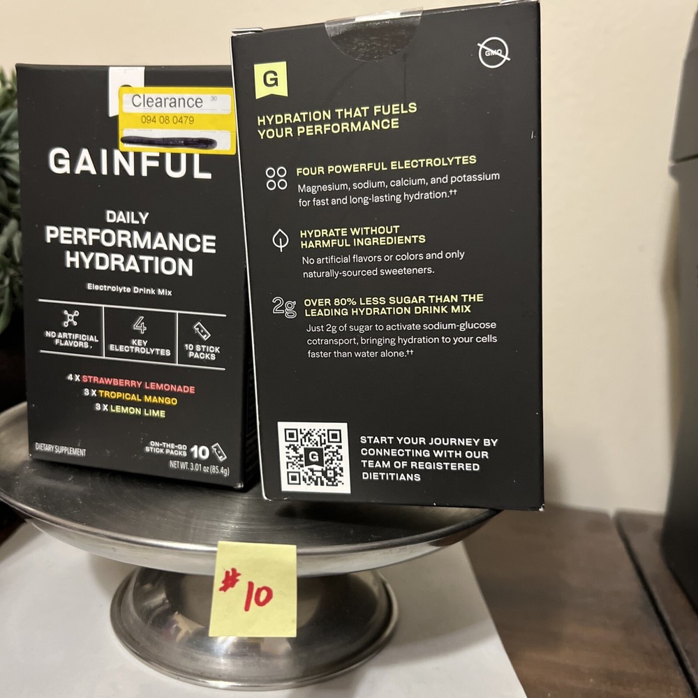 Gainful Hydration Packets Variety Pack Decaffeinated w/ Electrolytes 2 Pack