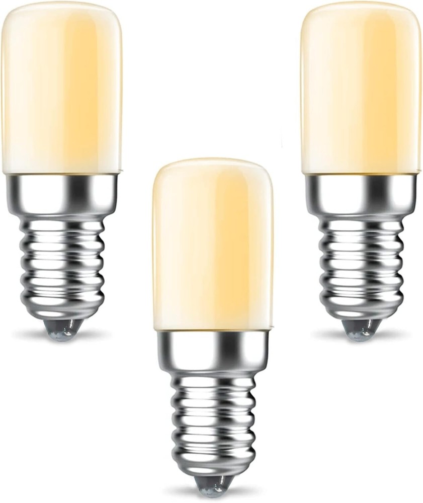 3-Pack T8 E12 LED Light Bulbs Warm White 2300-2500K, 2W Small Night Light