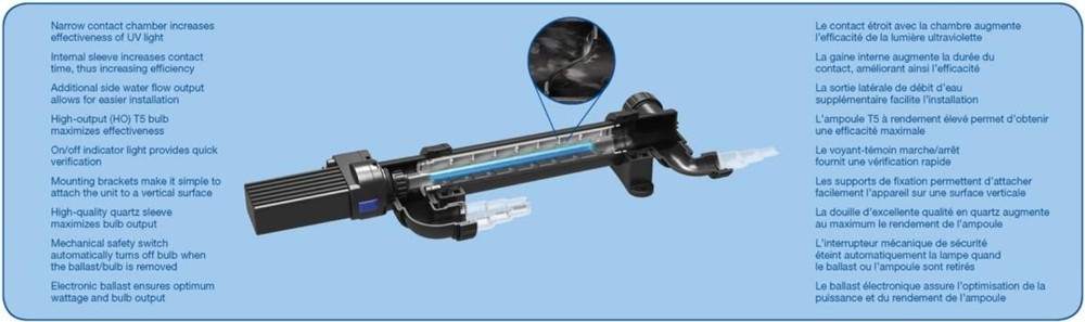 UltraKlear 1000 UV Pond Clarifier and Sterilizer – Eliminates Green Water Alg...