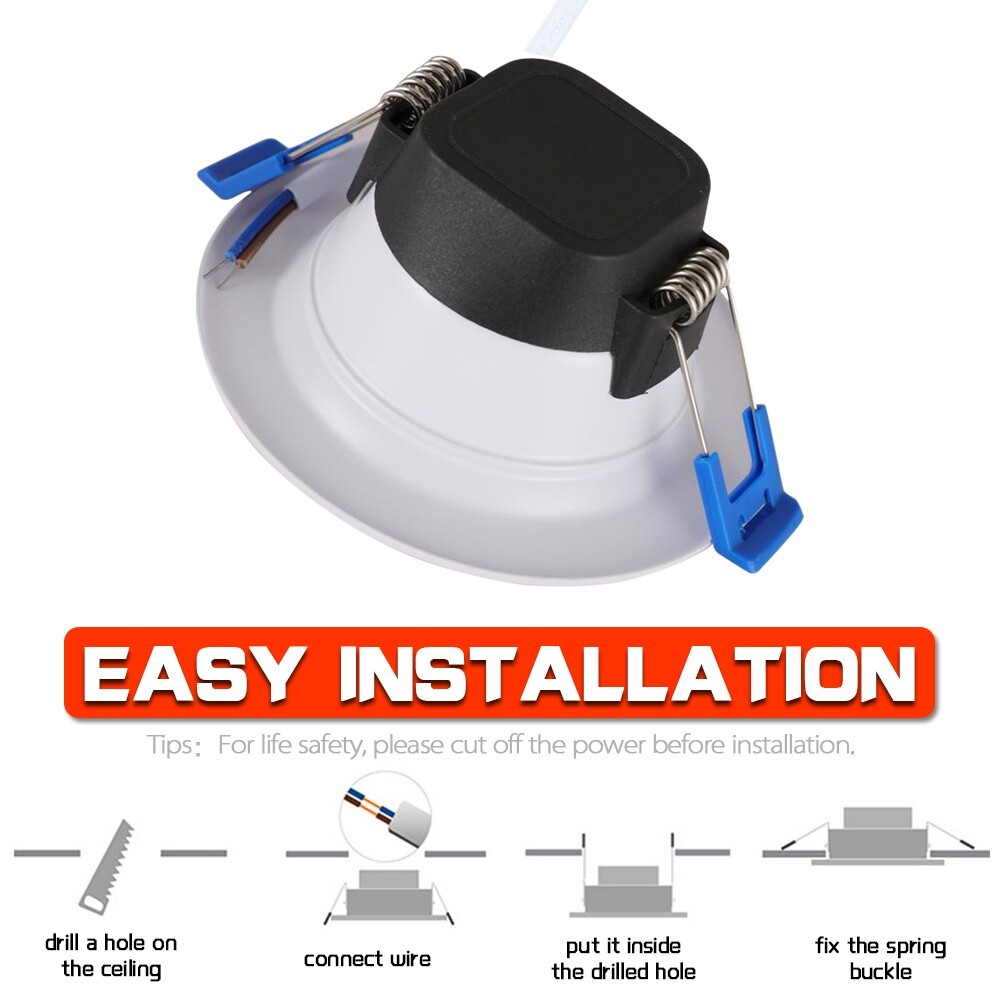 10~30pcs Dimmable LED Downlight 5W Spotlight Recessed Ceiling Panel Light