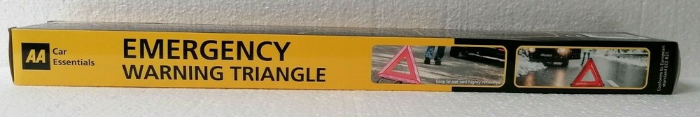2 x Emergency Warning Triangle AA Car Essentials Hazard Breakdown Reflective Two