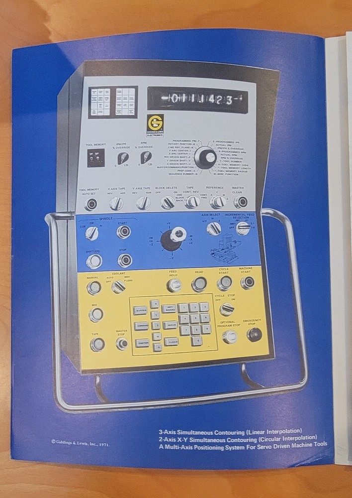 GIDDDINGS & LEWIS NumeriPath 80-M Process Computer Control Sales Brochure 1971