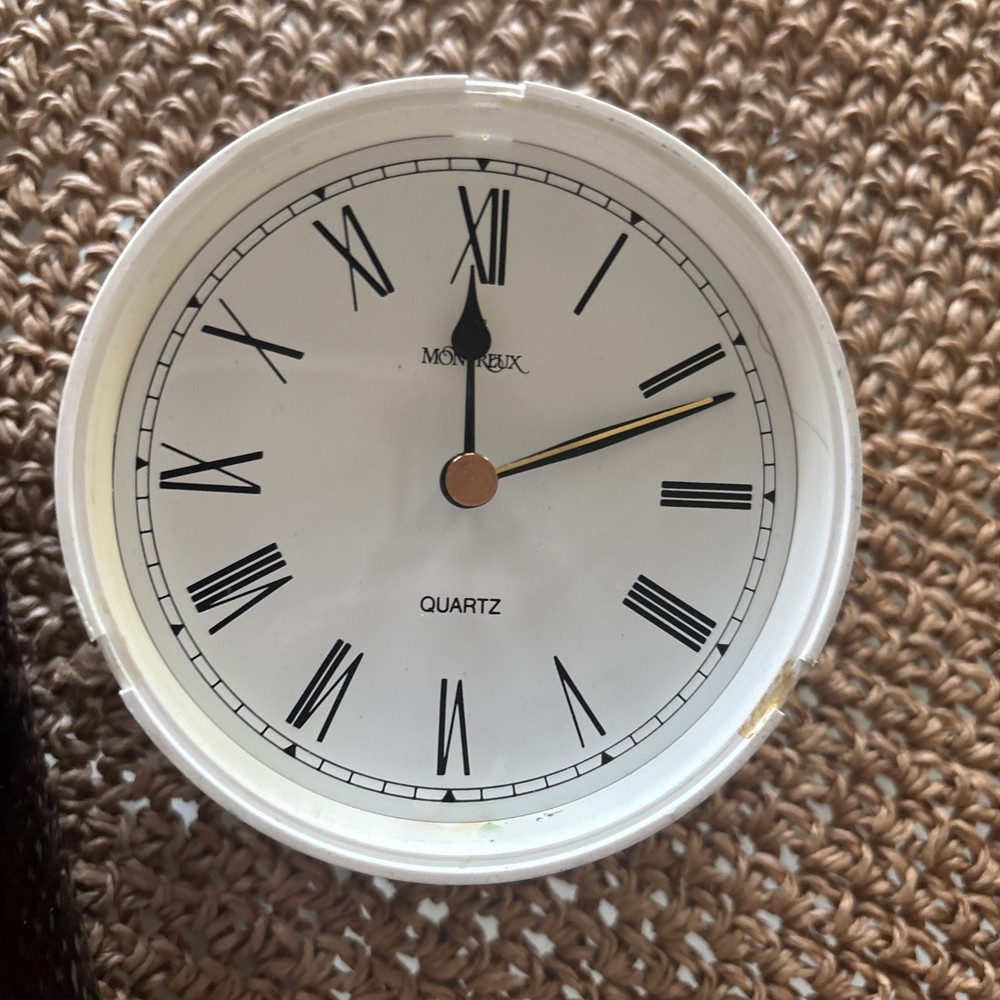 GEORGIA TECH MAHOGANY BRASS DESK CLOCK QUARTZ