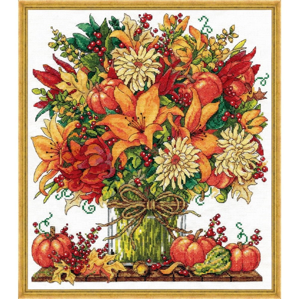 Design Works Crafts Fabulous Fall Counted Cross Stitch Kit, Multicolor