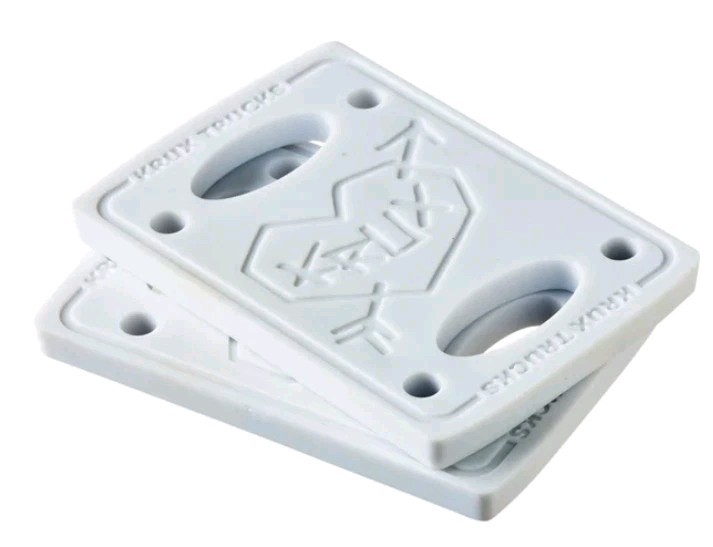 Krux Trucks 1/8" White Skateboard Riser Pads