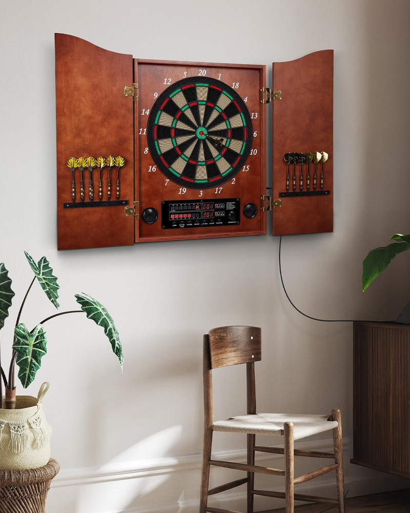 Electronic Dart Board Decorative Dart Board Cabinet Set