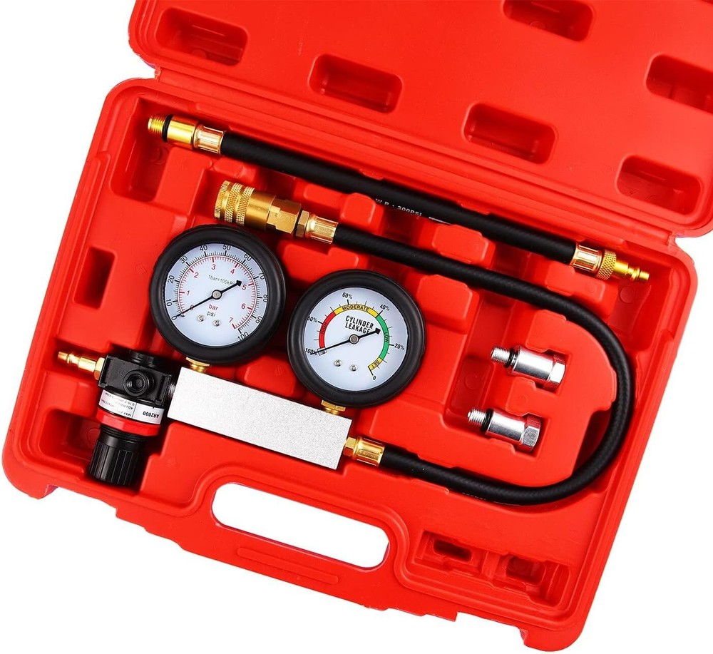 TU-21 Compression Test Kit Engine Cylinder Leakdown Tester Kit Diagnostics Tool