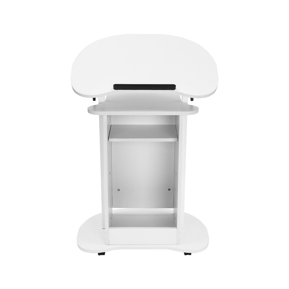 Height Adjustable Mobile Presentation Stand - Versatile Desk With Casters