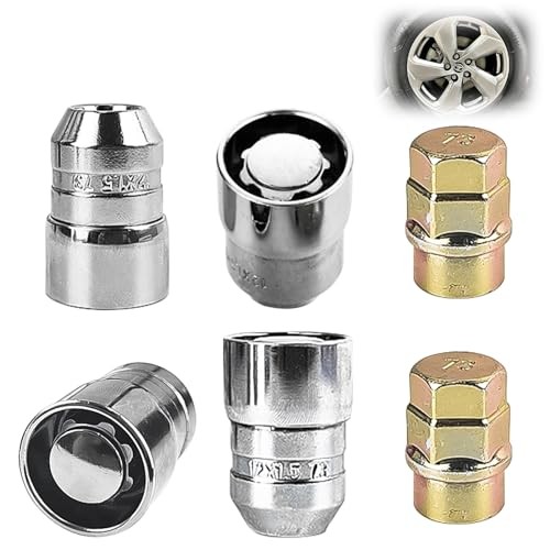 Chrome Cone Seat Wheel Locks Lug Nuts (M12 X 1.5 Thread Size) - Locks / 2 4