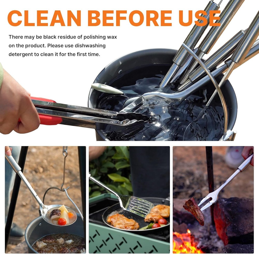 Camping Cooking Utensil Set Barbecue Cookware Camping Kitchen